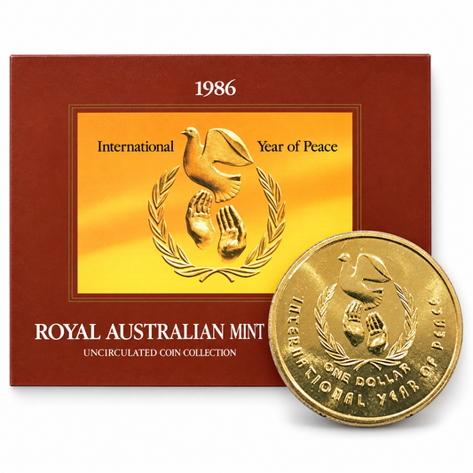 1986 7x Coin UNC Year Of Peace RAM Year Set - Mintage: 180,000