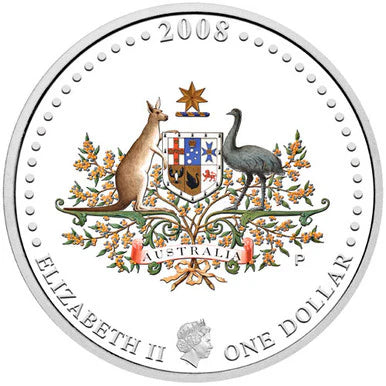 2008 1oz Silver Australian Commonwealth Coat Of Arms - Mintage: 7,500