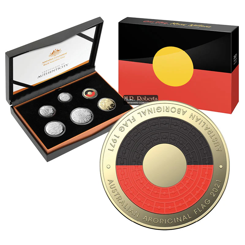 2021 RAM Proof Aboriginal Flag 6x Coin Set - Mintage: 18,150