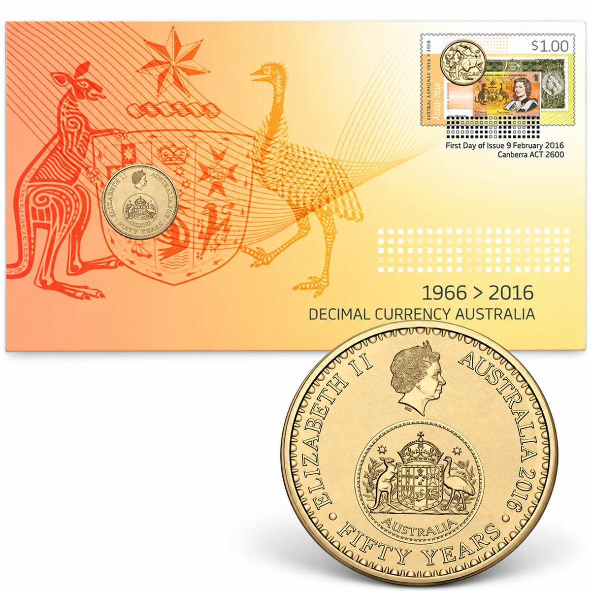 2016 Changeover 50th Anniversary $1 PNC - Mintage: 9,000