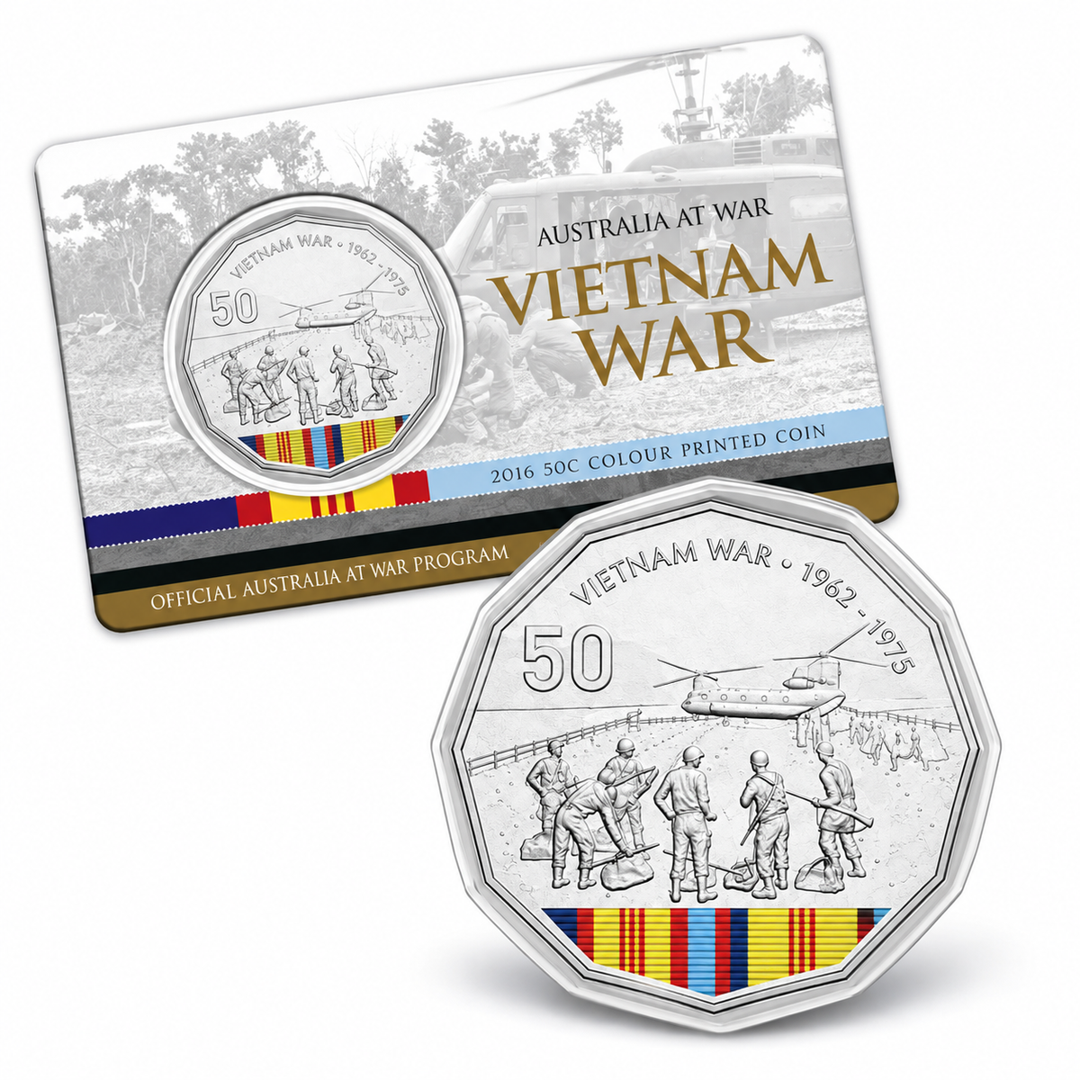 2016 50c Vietnam War - Australia At War Series - Mintage: 50,000