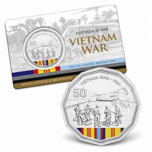 2016 50c Vietnam War - Australia At War Series - Mintage: 50,000