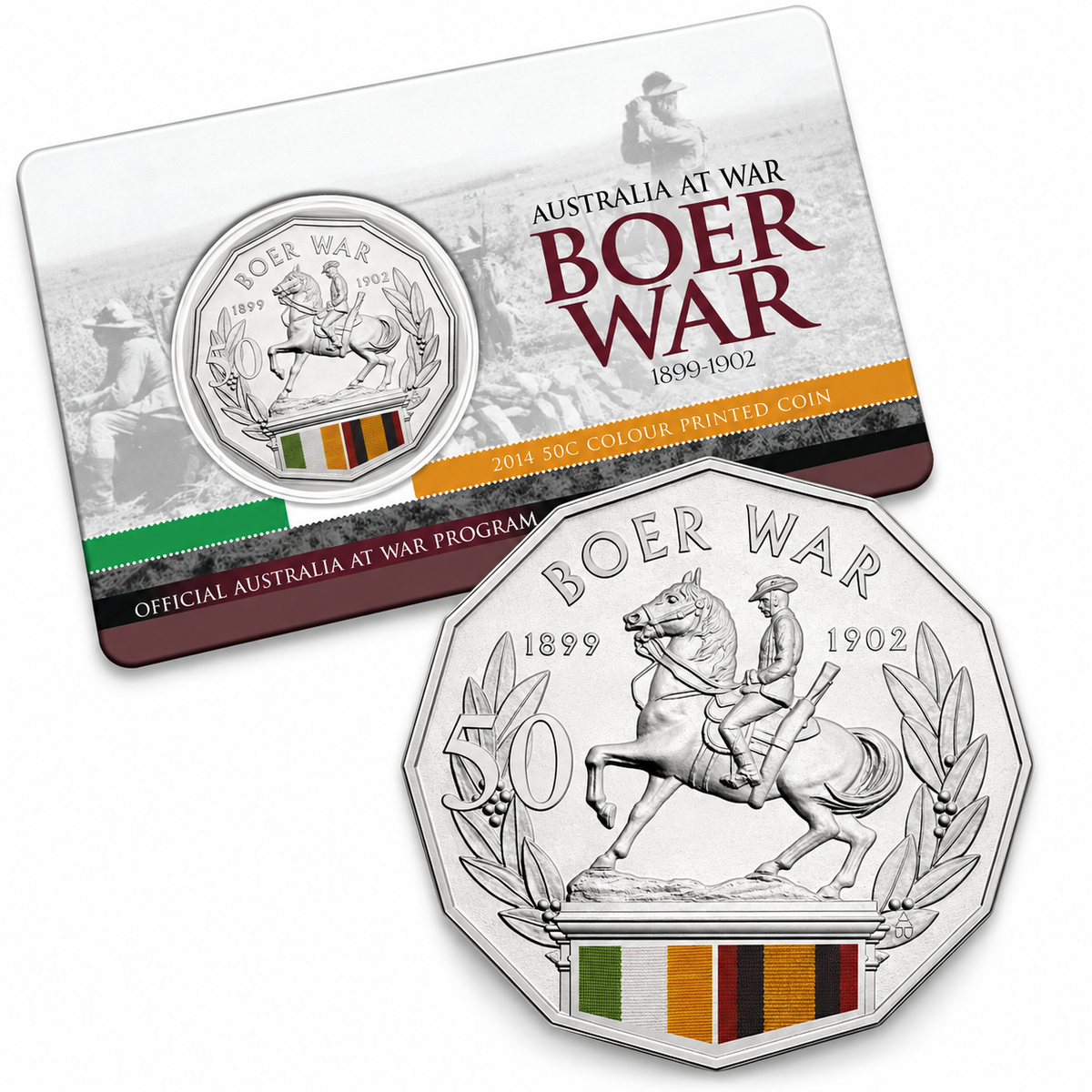 2014 50c Boer War - Australia At War Series - Mintage: 30,631