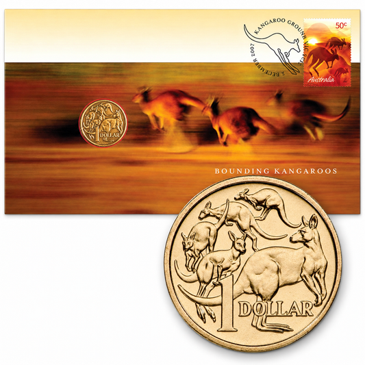 2007 $1 Bounding Kangaroos PNC - Mintage: 37,100