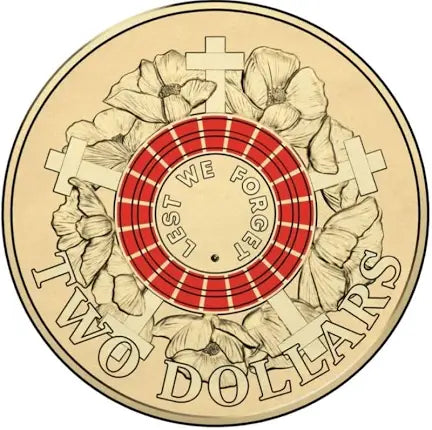 1x UNC 2015 Lest We Forget “Wargraves” $2 Coin - In Lighthouse Capsule