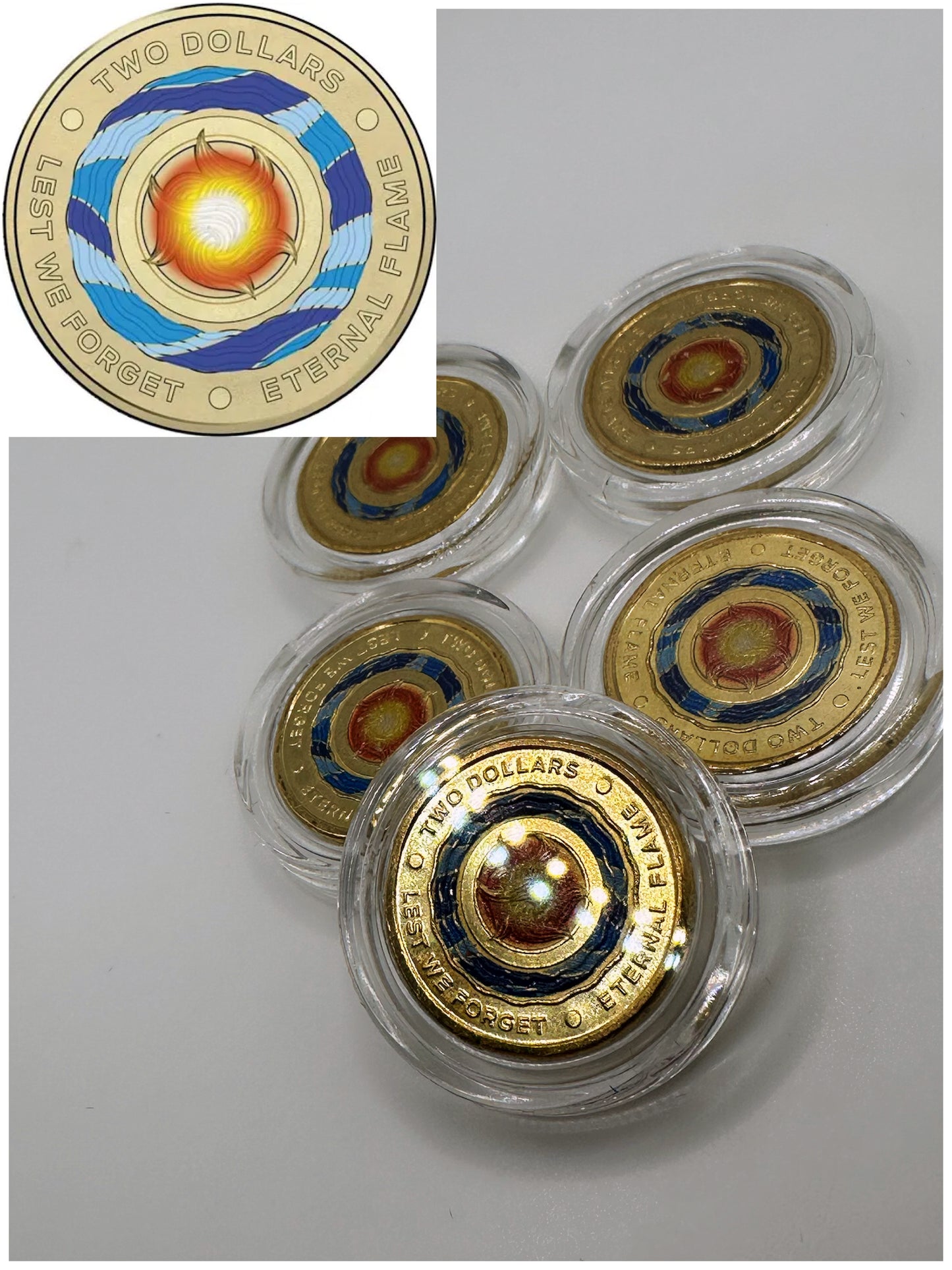 1x UNC 2018 Eternal Flame $2 Coin - In Lighthouse Capsule