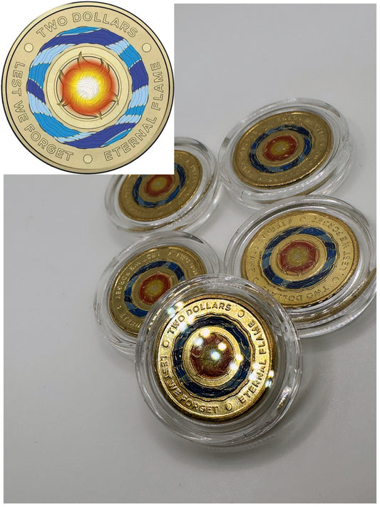 1x UNC 2018 Eternal Flame $2 Coin - In Lighthouse Capsule