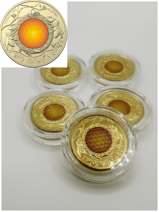 1x UNC 2022 Honeybee $2 Coin - In Lighthouse Capsule