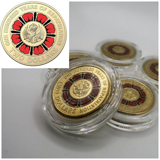 1x UNC 2019 Repatriation 100 Years $2 Coin - In Lighthouse Capsule