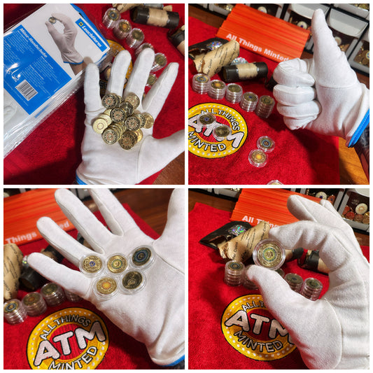 1x Coin Gloves - 100% Cotton - One Size Fits All - Lighthouse