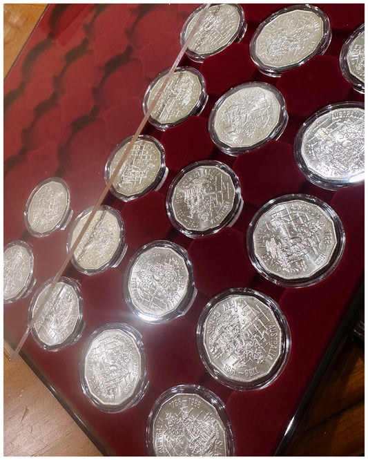 1x 50c Lighthouse Coin Display Case (Display x30 50c Coins- Ultra Capsules Sold Separately) Box/Tray
