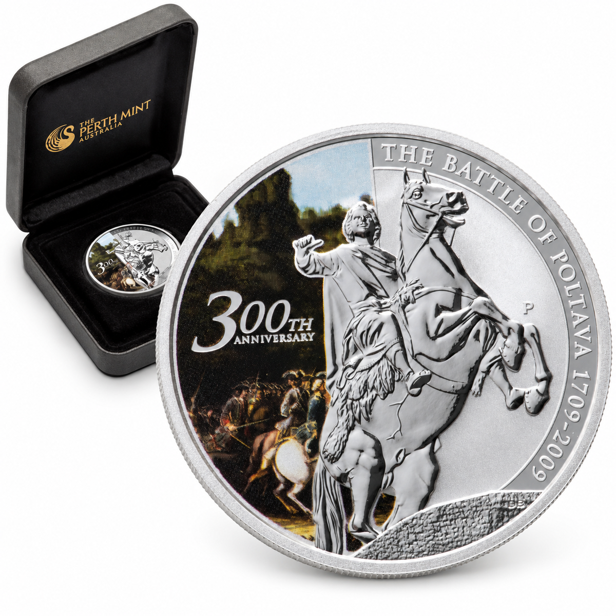 2009 1oz Silver 300th Anniversary The Battle Of Poltava Coin - Mintage:  10,000