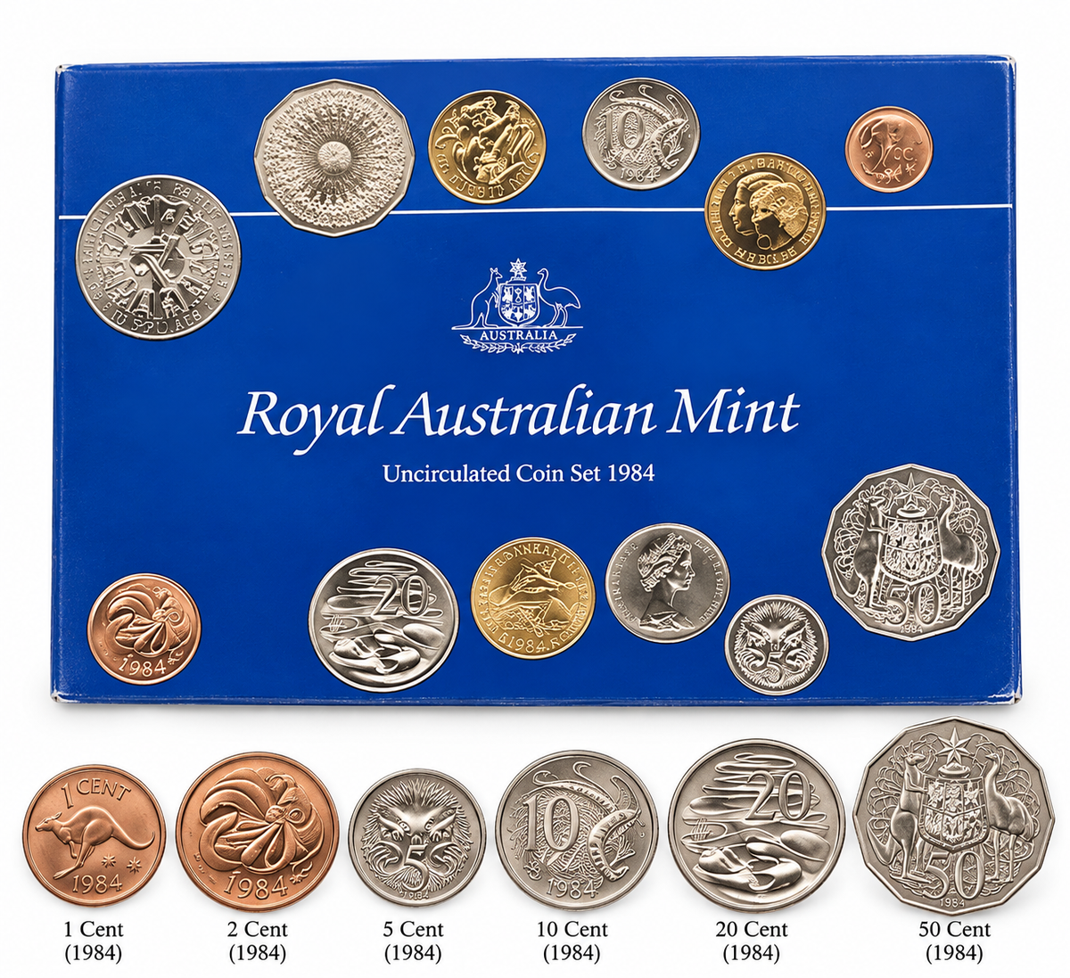 1984 6x Coin UNC RAM Year Set - Mintage: 150,014