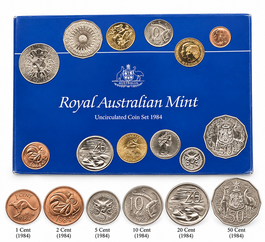 1984 6x Coin UNC RAM Year Set - Mintage: 150,014