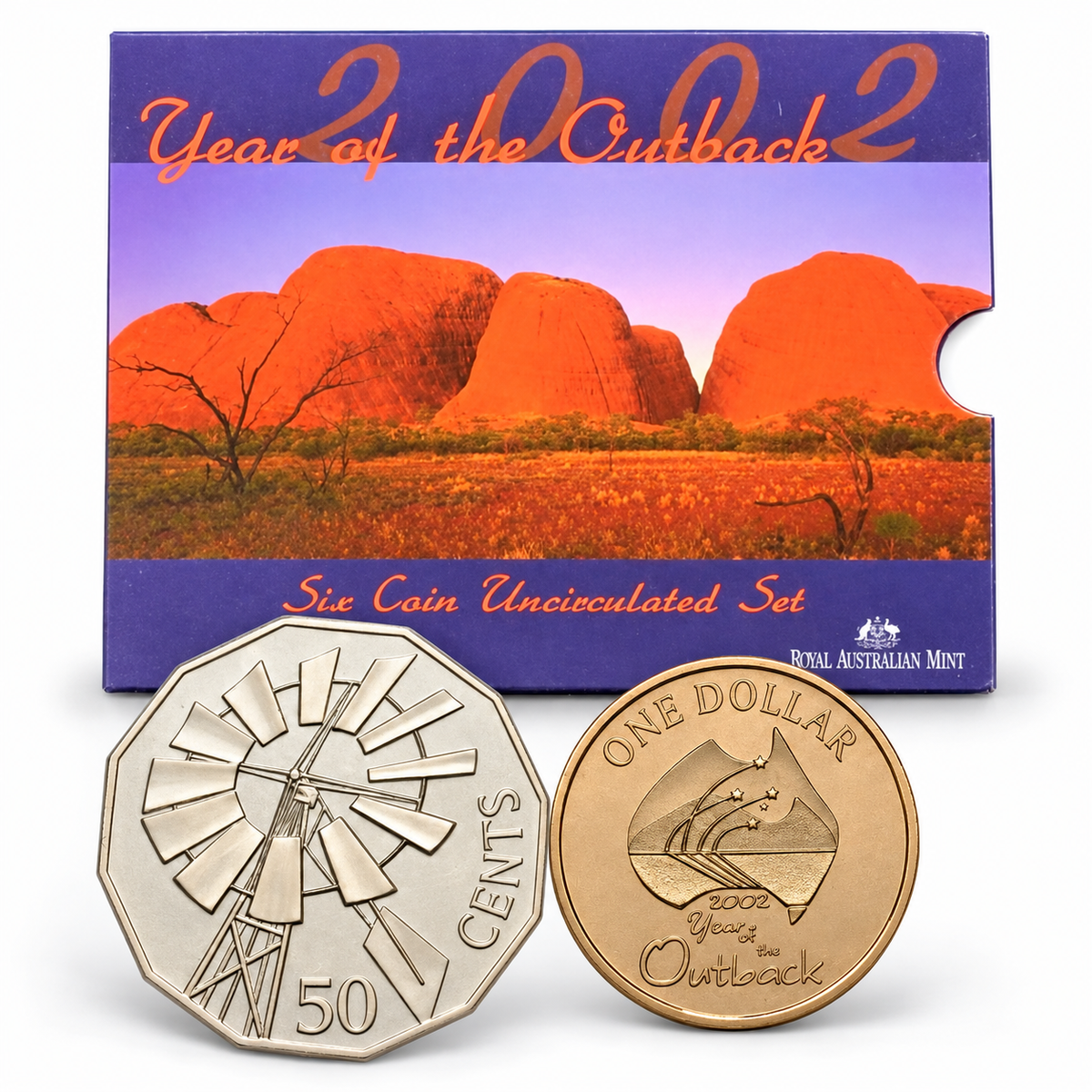2002 6x Coin UNC Year Of The Outback RAM Year Set - Mintage:  68,752