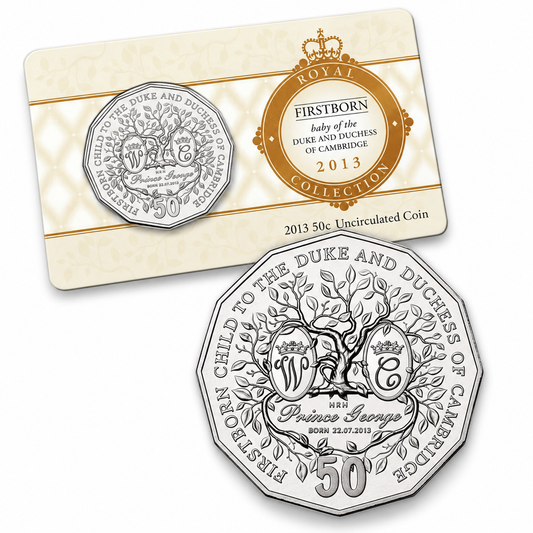 2013 50c First Born Baby Carded Coin - Mintage: 35,003