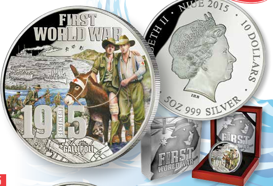 2015 5oz Silver Centenary Of Gallipoli - Mintage: 500