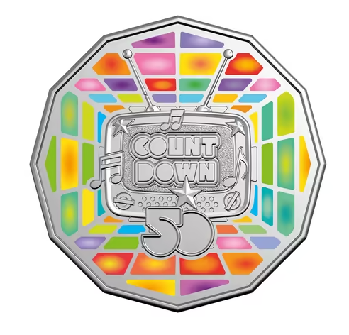 2024 Colourized 50c Countdown Coin - 50th Anniversary of Countdown