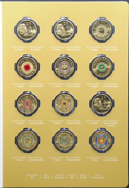 2018 30th Anniversary 12x UNC Coin Set (Red Poppy)