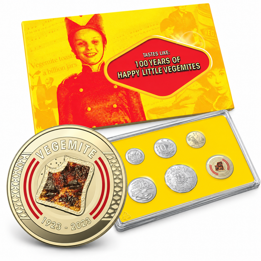 2023 $1 Colorized Vegemite 6x RAM Year Coin Set - 100 Mitey Years