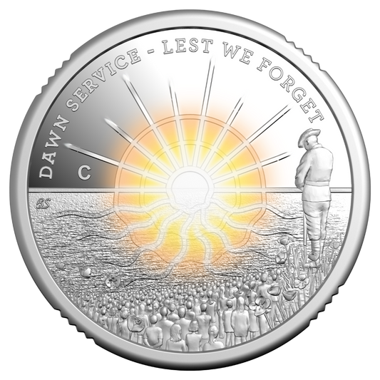 2026 $2 Silver 'C' Mint Anzac Dawn Service - Mintage: 10,000