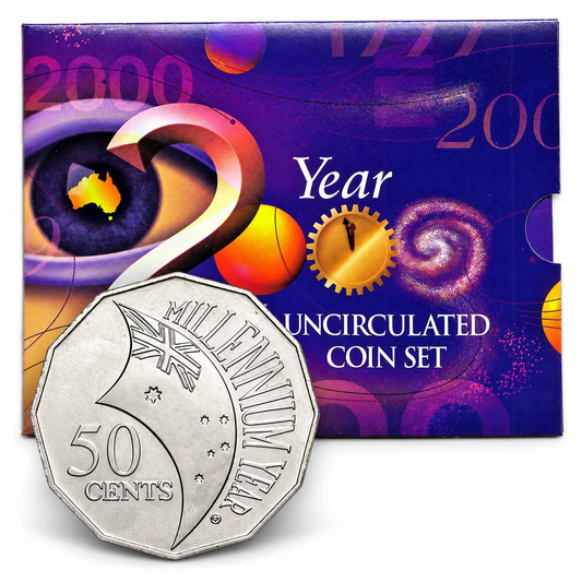 2000 6x Coin UNC Millennium RAM Year Set - Mintage: 106,394