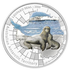 2005 1oz Leopard Seal Antarctic Territory - Mintage: 7,500