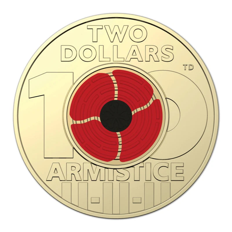 2018 Armistice $2 RAM ROLL - Includes Protective Tube & Sticker