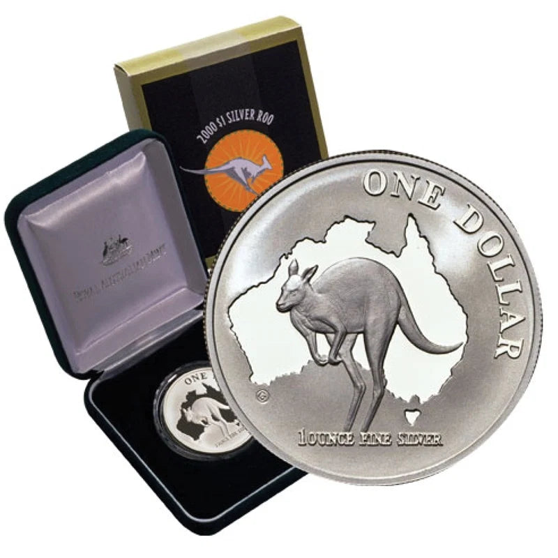 2000 1oz Silver Kangaroo RAM - Mintage: 9,972