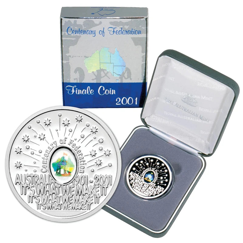 2001 1oz Silver Centenary Of Federation Finale Coin - Mintage: 10,000