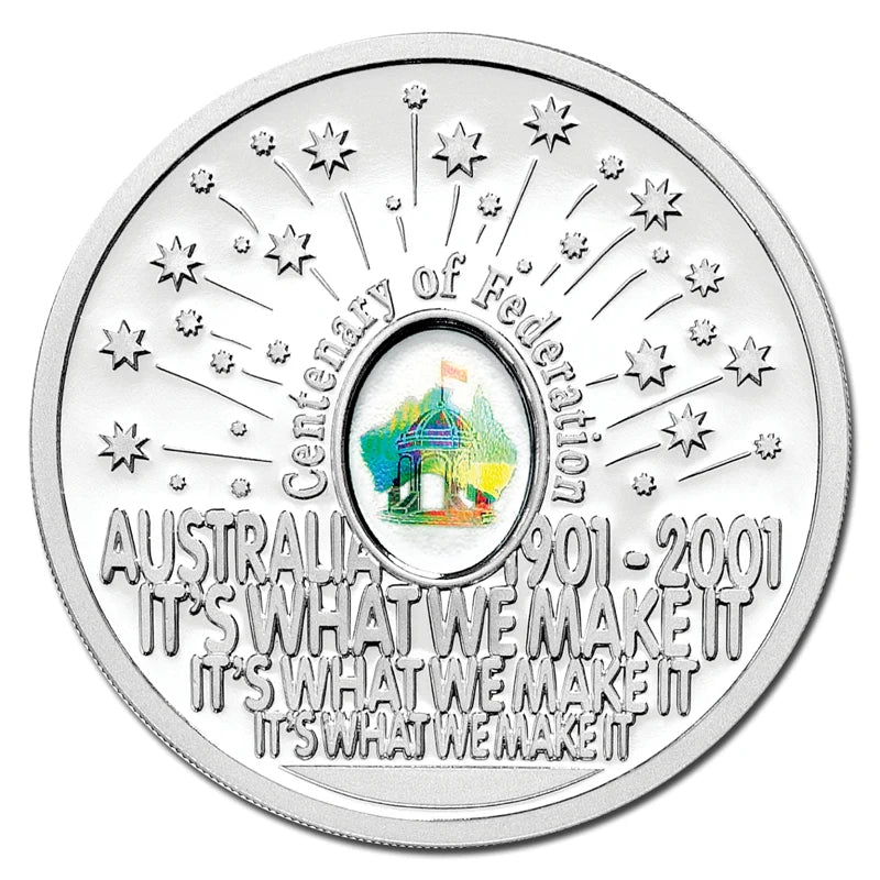 2001 1oz Silver Centenary Of Federation Finale Coin - Mintage: 10,000
