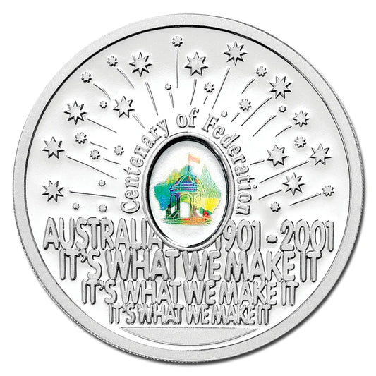 2001 1oz Silver Centenary Of Federation Finale Coin - Mintage: 10,000