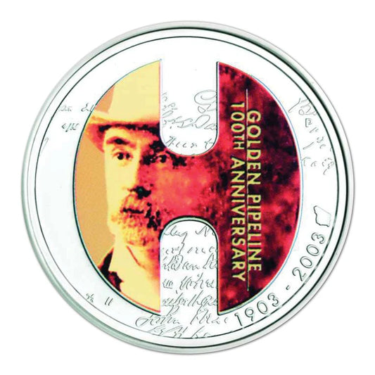2003 Silver 100th Anniversary Golden Goldfields Pipeline Coin - Mintage: 5,000