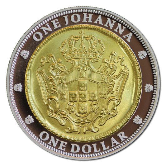 2007 2.1oz Gold Plated Silver One Johanna  - Mintage: 6949