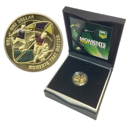 2015 $1 NRL Premiers Cowboys & Broncos Moments That Matter Coin - Mintage: 500