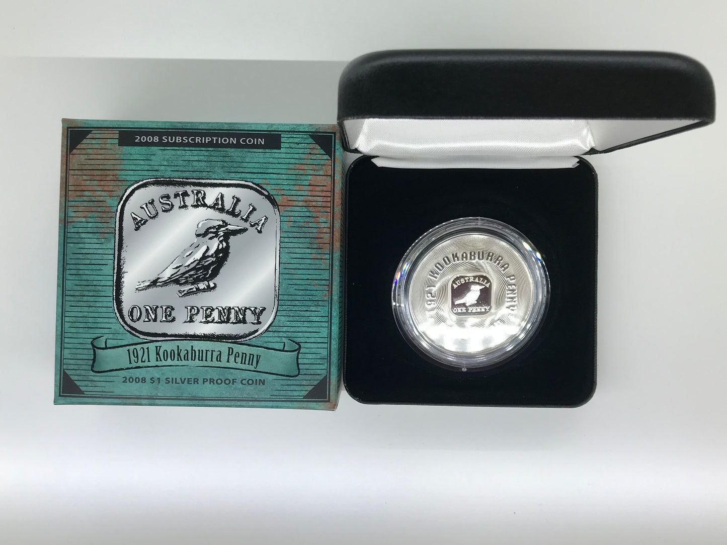 2008 1oz Silver 1921 Kookaburra Penny Coin - Mintage: 6,592