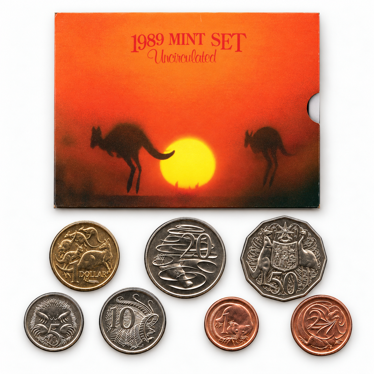 1989 8x Coin UNC RAM Year Set - Mintage: 150,602