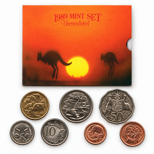1989 8x Coin UNC RAM Year Set - Mintage: 150,602