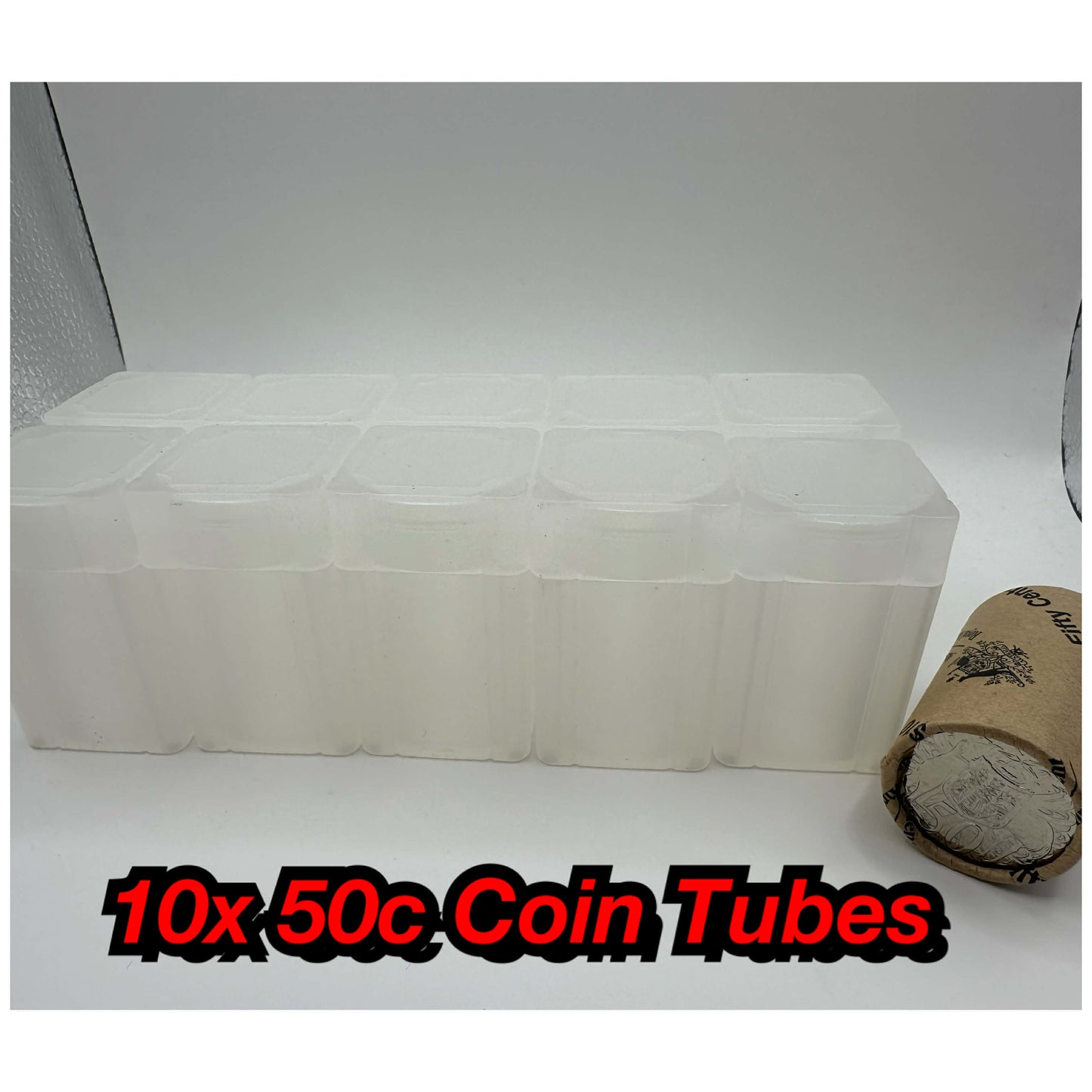 10x 50c Coin Tube