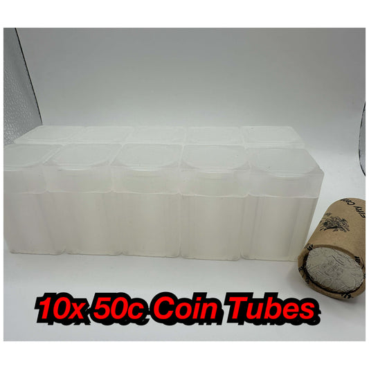 10x 50c Coin Tube