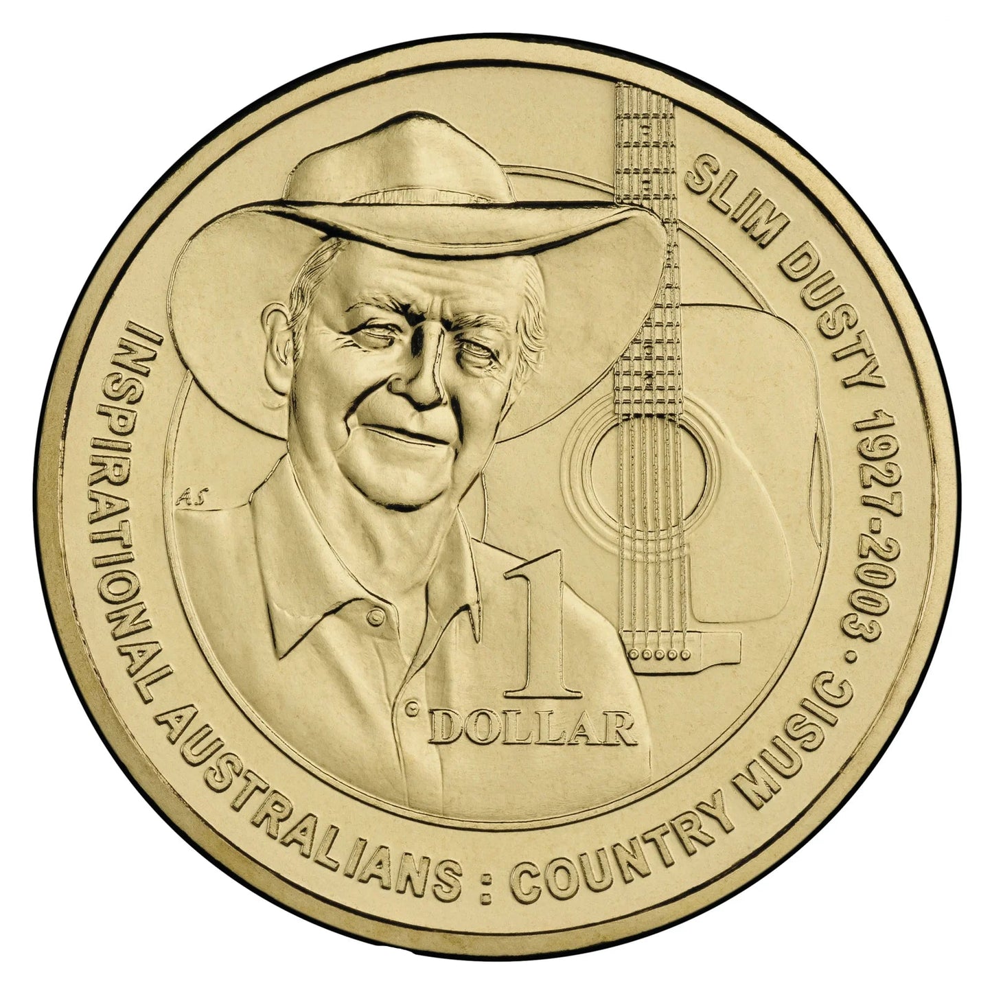2013 $1 Slim Dusty Inspirational Australians Carded Coin - Mintage: 15,278