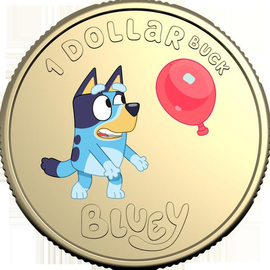 2024 $1 Coloured Bluey Coin PNC