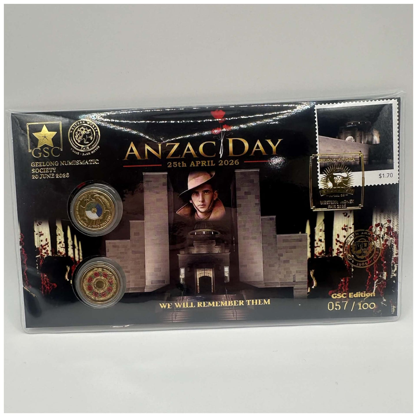 Anzac Day $2 PNC 2x UNC $2 Coins (3rd Party Limited Release) Mintage: 100