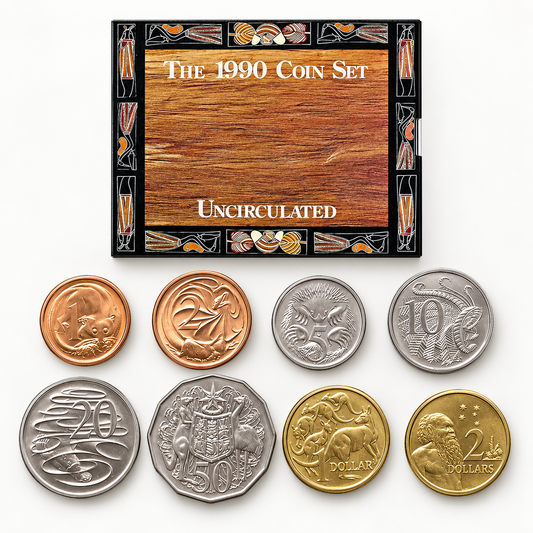 1990 8x Coin UNC RAM Year Set - Mintage: 103,766