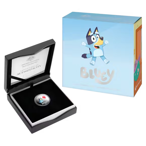 2024 1$ Silver Bluey Coloured Proof Coin - Mintage: 2,650