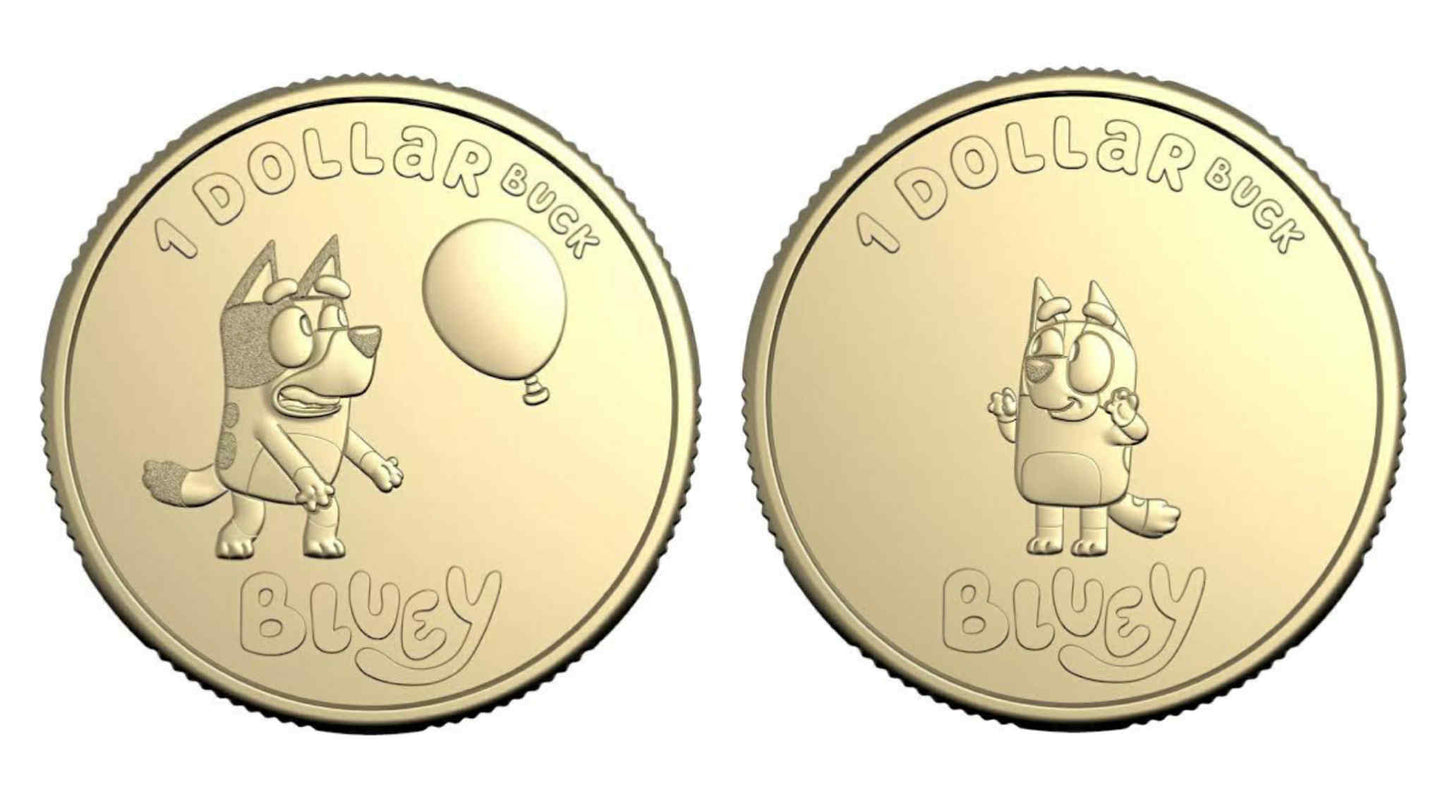 2024 Bluey & Bingo $1 UNC 2x Single Coins Set - In Lighthouse Capsules
