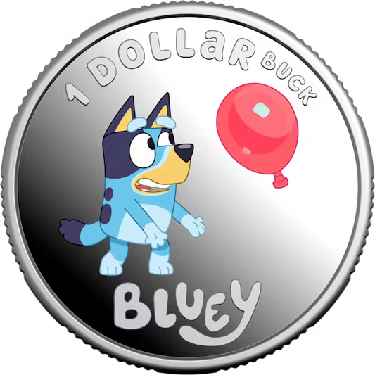 2024 1$ Silver Bluey Coloured Proof Coin - Mintage: 2,650