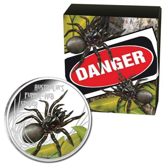 2012 1oz Silver Australian Funnel Web Spider - Mintage: 5,000