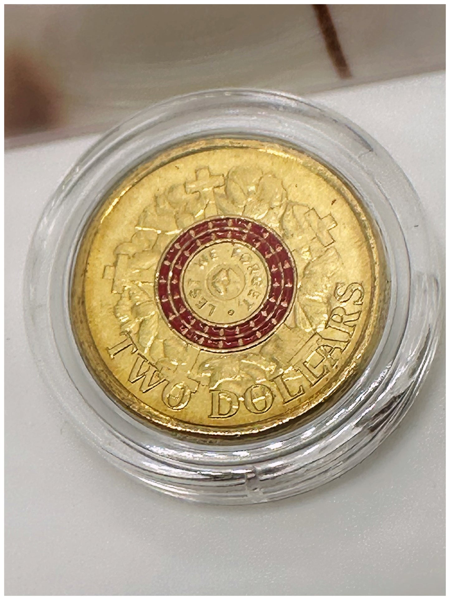 2015 Anzac Cove (War graves) $2 Counter Stamped Coin - In Lighthouse Capsule