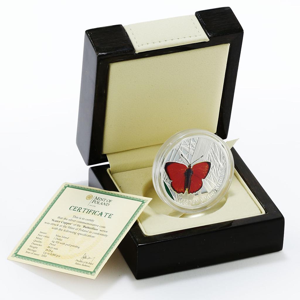 2010 (28.28g) Silver Scarce Copper Butterfly Coin - Mintage: 8,000